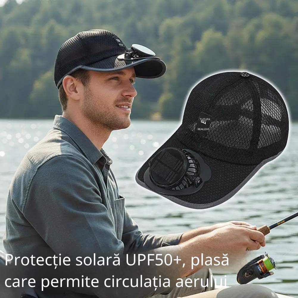 Pălărie cu Ventilator Solar